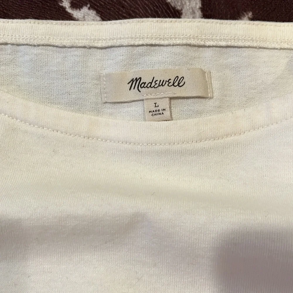 Madewell short sleeve crop T- shirt. Size L - Picture 5 of 8